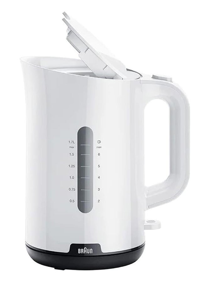 BRAUN Breakfast 1 Water Kettle, 2200W, 1.7L, Washable, Anti Scale Filter, WK1100, White 1.7 L 2200 W WK1100WH White - Image 2