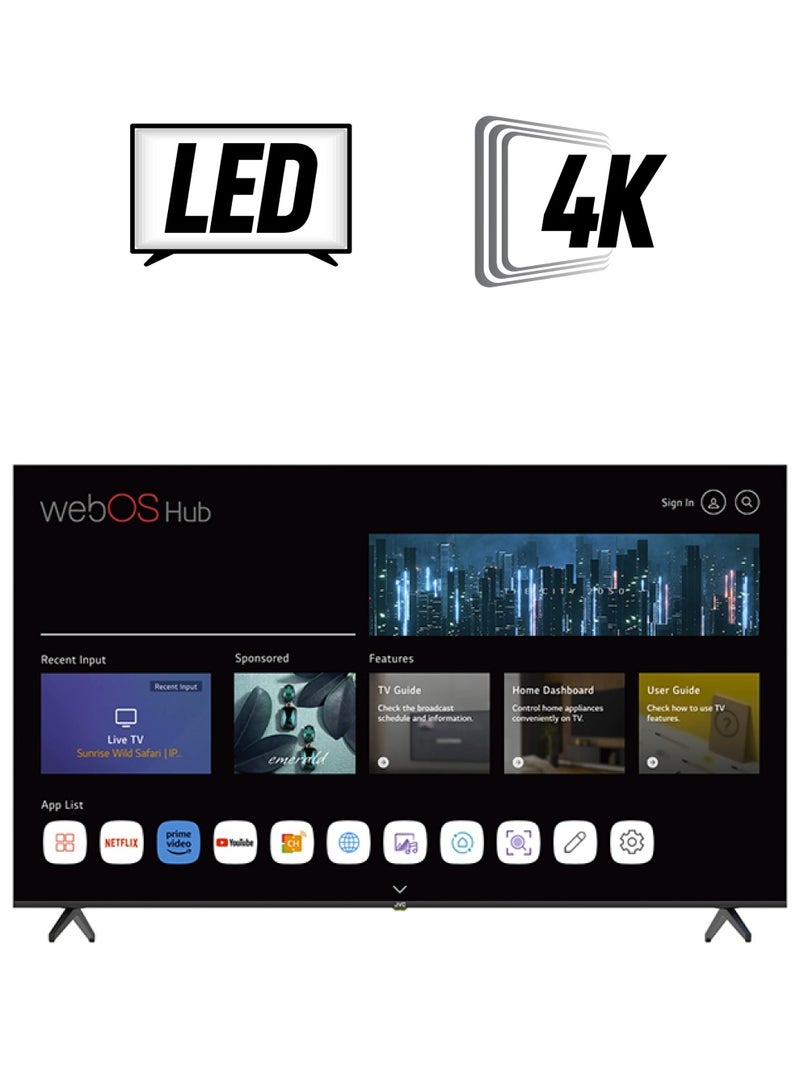 JVC 85 inch 4K UHD Powered By WebOS Metal Frame with Magic Remote and Dolby Audio , Bluetooth LT-85N7125 black  - Image 1