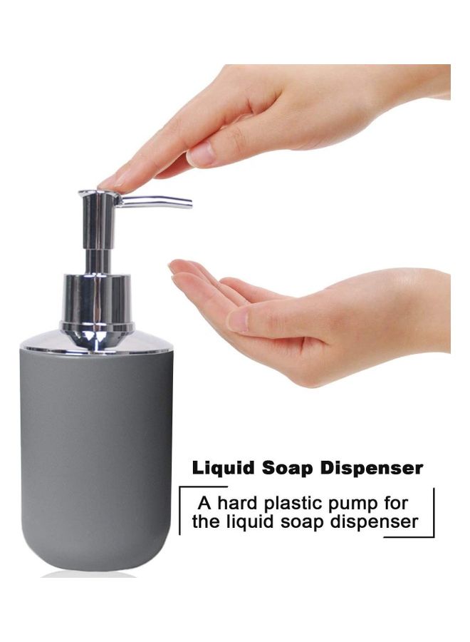 طقم إكسسوارات للحمام مكون من 6 قطع رمادي 30x20x20سم - Image 4