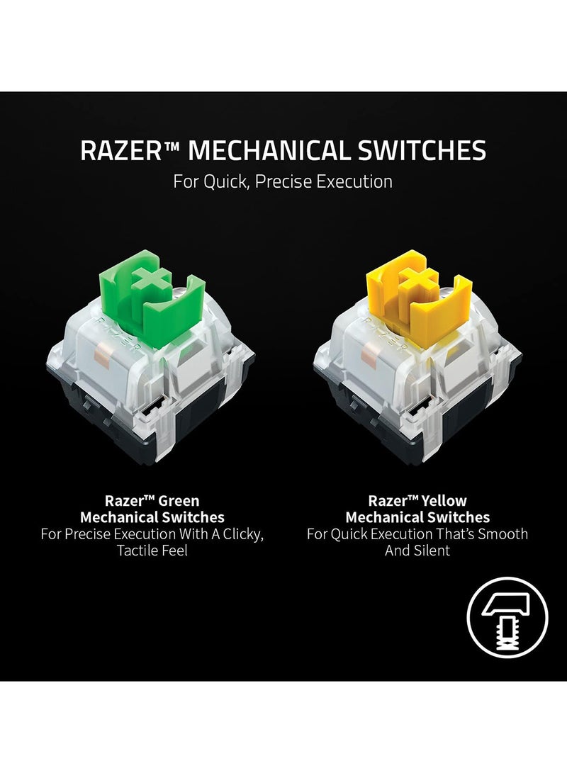 Razer BlackWidow V3 Mini HyperSpeed 65% Wireless Mechanical Gaming Keyboard, HyperSpeed Wireless Technology, Green Mechanical Switches, Tactile & Clicky - Doubleshot ABS keycaps- Black | RZ03-03891400-R3M1 Black - Image 4