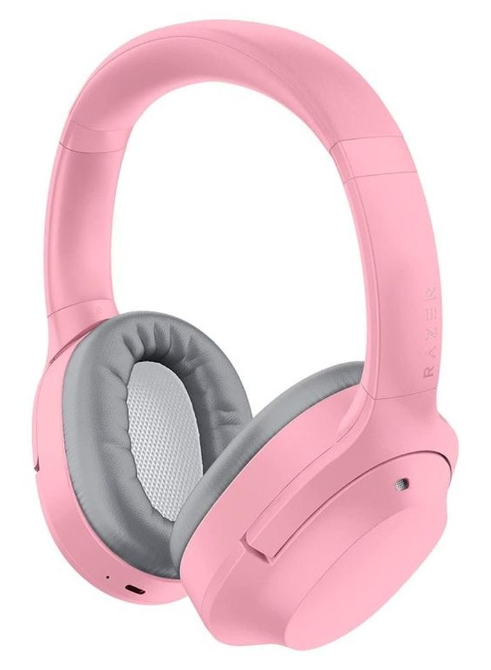 ريزر سماعة رأس بزمن كمون منخفض أوبوس X لاسلكي - خاصية إلغاء الضوضاء النشطة (ANC)، بلوتوث 5.0-زمن كمون 60 دقيقة في الثانية، مخصصة-مكبرات صوت داخلية مضبوطة 40 مم، ميكروفونات مدمجة - كوارتز - Image 1