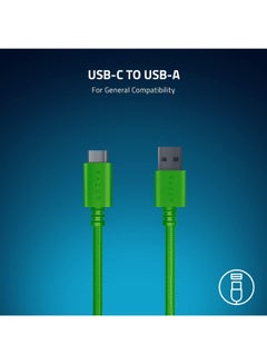 RAZER Razer PBT Keycap + Coiled Cable Upgrade Set: Durable Doubleshot PBT - Universal Compatibility - Keycap Removal Tool & Stabilizers - Tactically Coiled & Designed - Braided Fiber Cable - Green  - Image 4