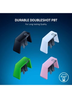 RAZER Razer PBT Keycap + Coiled Cable Upgrade Set: Durable Doubleshot PBT - Universal Compatibility - Keycap Removal Tool & Stabilizers - Tactically Coiled & Designed - Braided Fiber Cable - Green  - Image 2