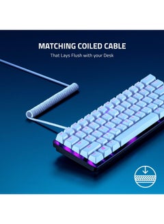 RAZER Razer PBT Keycap + Coiled Cable Upgrade Set: Durable Doubleshot PBT - Universal Compatibility - Keycap Removal Tool & Stabilizers - Tactically Coiled & Designed - Braided Fiber Cable - Green  - Image 3