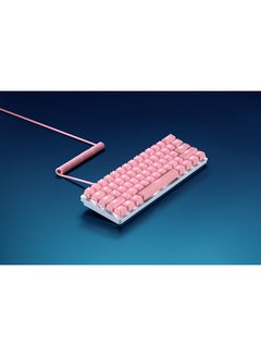 RAZER Razer PBT Keycap + Coiled Cable Upgrade Set Colored Doubleshot PBT Keycaps with Matching Cable - Quartz Pink  - Image 1