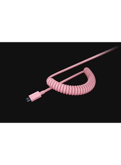 RAZER Razer PBT Keycap + Coiled Cable Upgrade Set Colored Doubleshot PBT Keycaps with Matching Cable - Quartz Pink  - Image 3