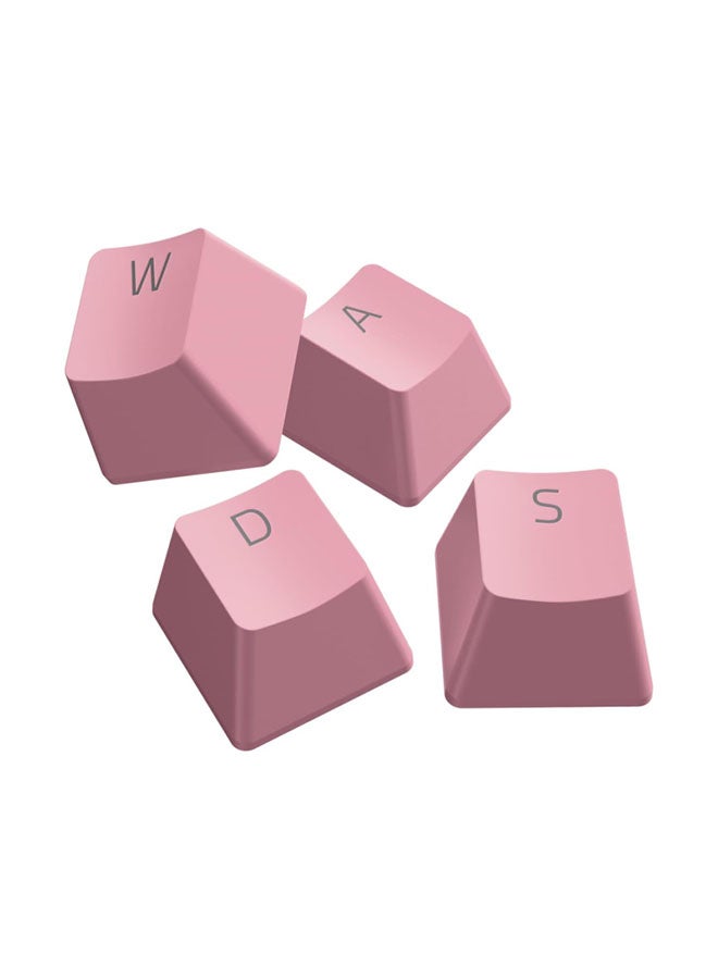 RAZER Razer PBT Keycap + Coiled Cable Upgrade Set Colored Doubleshot PBT Keycaps with Matching Cable - Quartz Pink  - Image 4