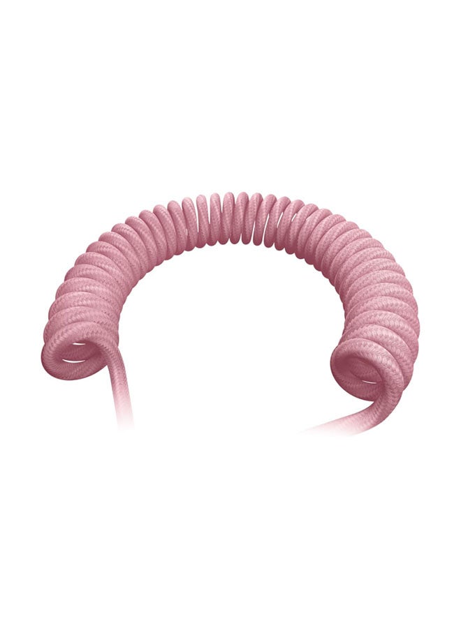 RAZER Razer PBT Keycap + Coiled Cable Upgrade Set Colored Doubleshot PBT Keycaps with Matching Cable - Quartz Pink  - Image 5