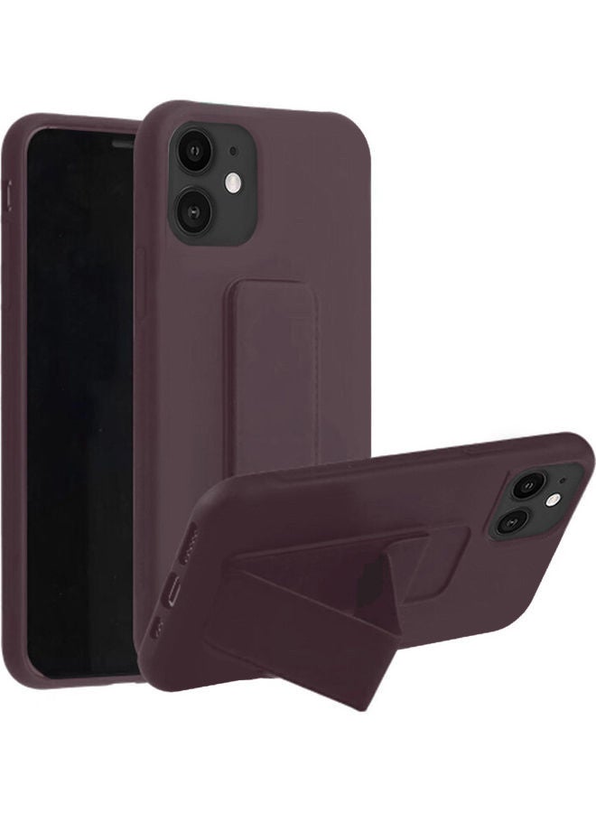 MARGOUN - Protective Case Cover With Finger Grip Stand For Apple iphone  11 Maroon - Image 1