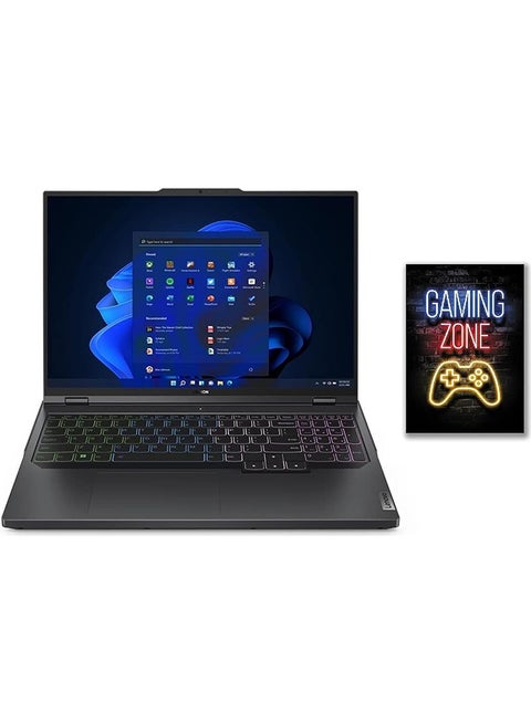 Legion Pro 5 16-Inch Display, Core i9-13900HX Processor/32GB RAM/2TB SSD/8GB NVIDIA GeForce RTX 4070 Graphic Card/Windows 11 with Neon Game Quotes English/Arabic Grey