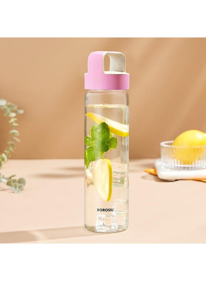 Borosil Neo Glass Water Bottle, 550 ml, Stylish & Transparent Clear 550ml - Image 2