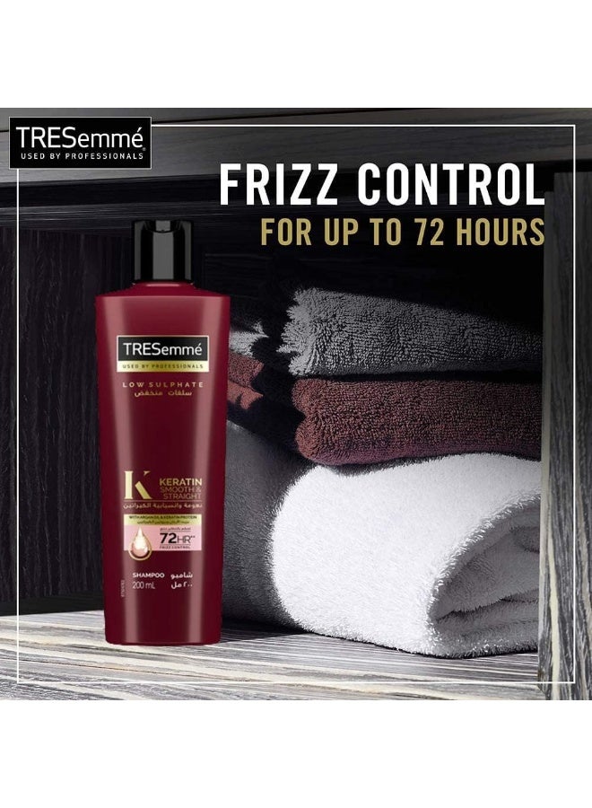 Tresemme Keratin Smooth & Straight Shampoo With Argan Oil + Keratin Smooth & Straight Conditioner Gold 400ml+180ml - Image 2