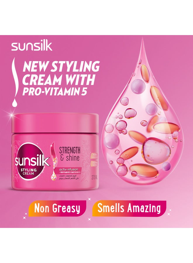 Sunsilk Strength & Shine Styling Cream, Activ Infusion Provitamin B5 & Smoothening Oil, 275ml  - Image 4