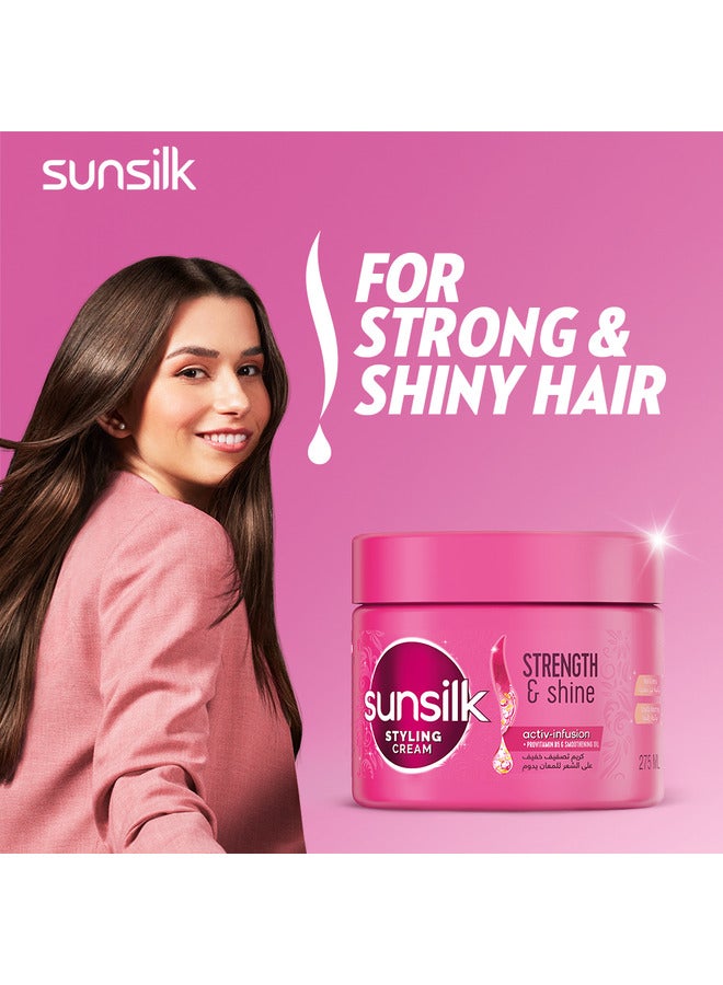 Sunsilk Strength & Shine Styling Cream, Activ Infusion Provitamin B5 & Smoothening Oil, 275ml  - Image 3