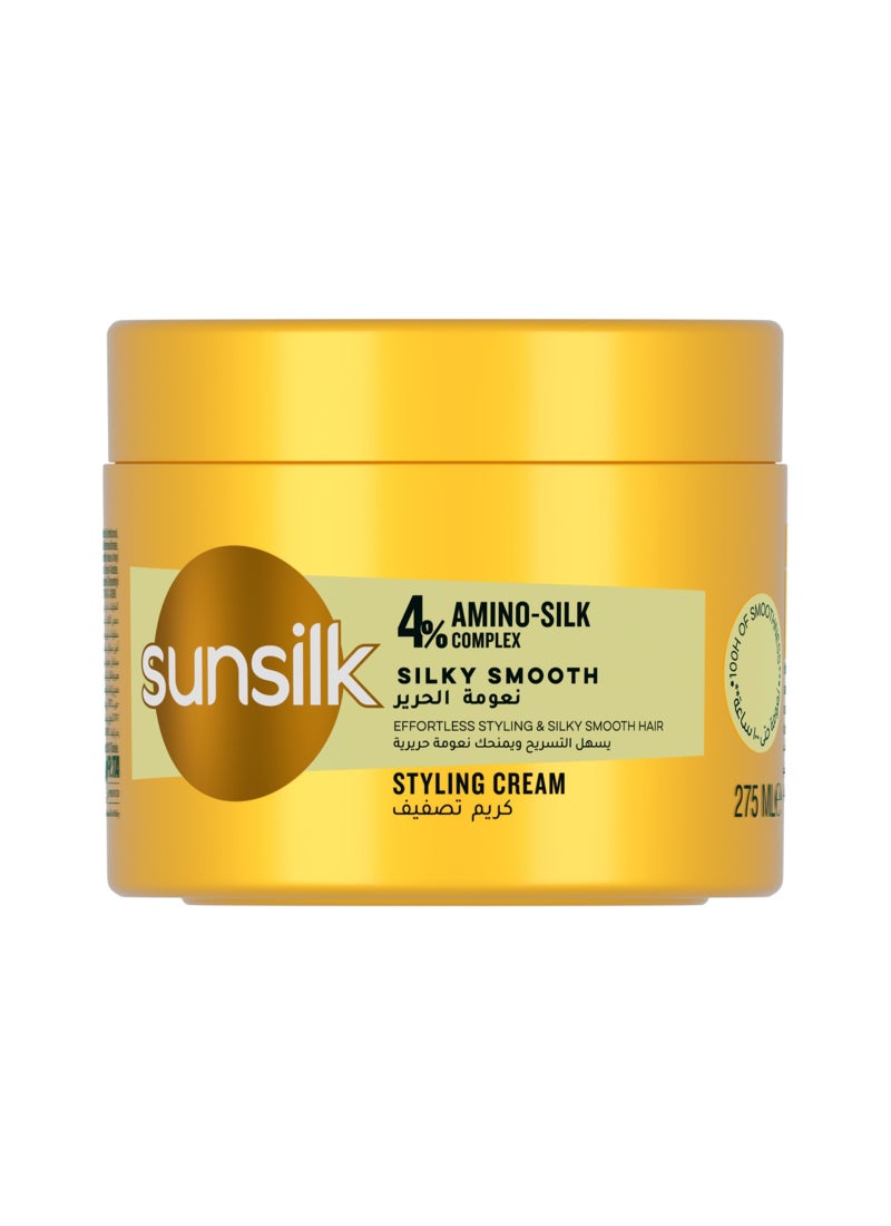 صانسيلك كريم التصفيف مع مواد بناء البروتين الطبيعية والزيوت المغذية - Image 1