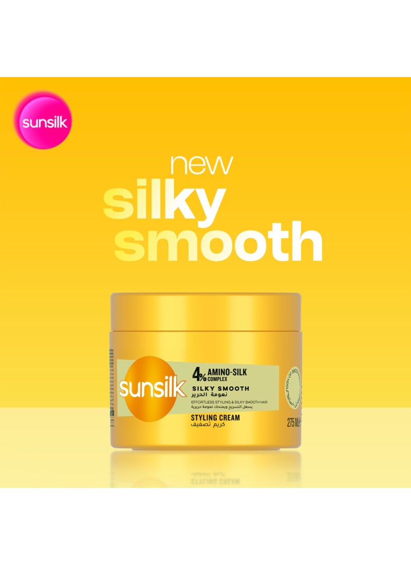 صانسيلك كريم التصفيف مع مواد بناء البروتين الطبيعية والزيوت المغذية - Image 3