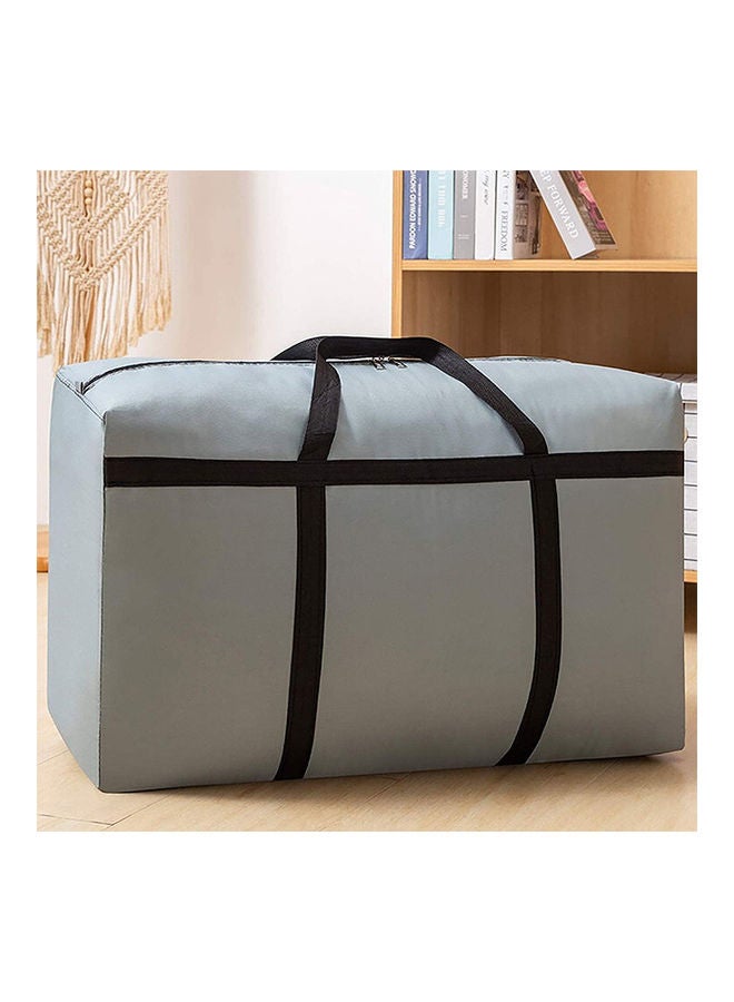 Foldable Oxford Material Storage Bag Organizer With Zips Reinforced Grey 90x48x28cm - Image 5