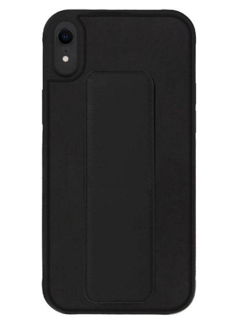 مارجون غطاء حماية واقٍ مع حامل للإمساك بالإصبع لهاتف أبل آيفون XR أسود - Image 1