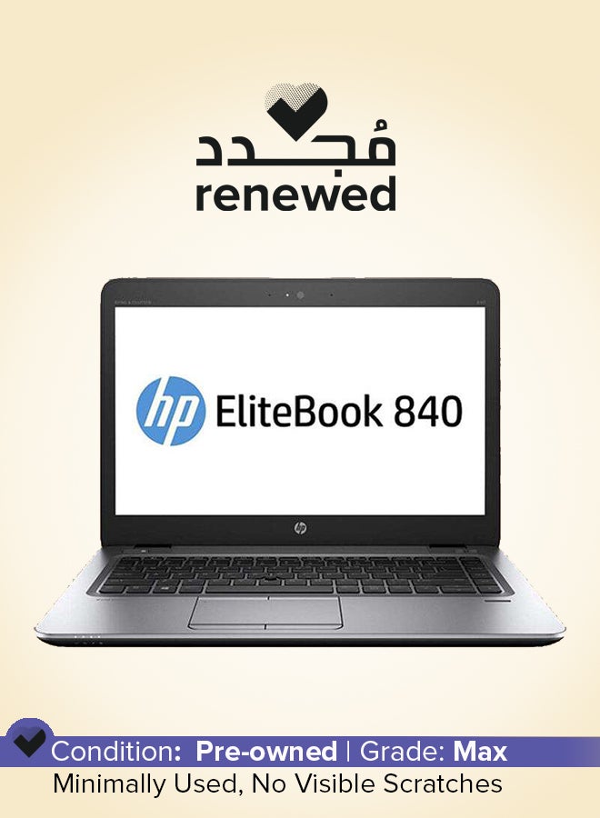HP Renewed - Elitebook 840 G3 Laptop With 14-Inch Display,Intel Core i5 Processor/6th Gen/8GB RAM/256GB SSD/Intel HD Graphics 520 English Silver  - Image 1