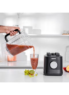 GEEPAS Professional Blender, Powerful Motor - Various Speed Options, Unbreakable PC Jar, Stainless Steel 6 Leave Blade, Countertop Blender for Milkshake Fruit Smoothie Maker 2 L 2000 W GSB44078N Black  - Image 2