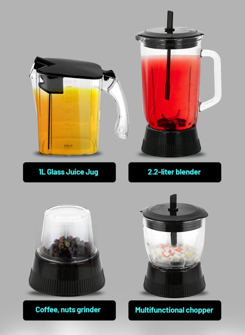 جيباس - خلّاط وعصّارة 4 في 1 2.2 L 800 W GSB44049 فضي/أسود - Image 1