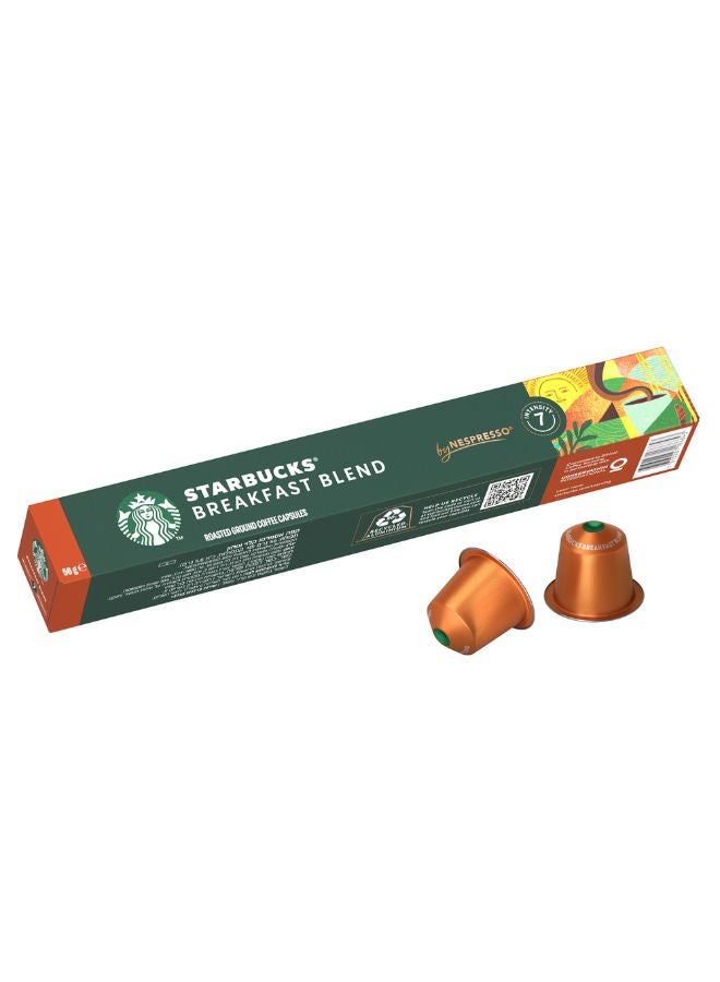 ستاربكس قهوة بريكفاست بليند متوافقة مع ماكينة نسبريسو من 10 كبسولات 56جرام - Image 3