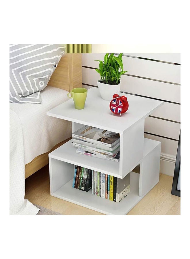 MODERN HOME Wood End Table White 40x40x53cm - Image 2