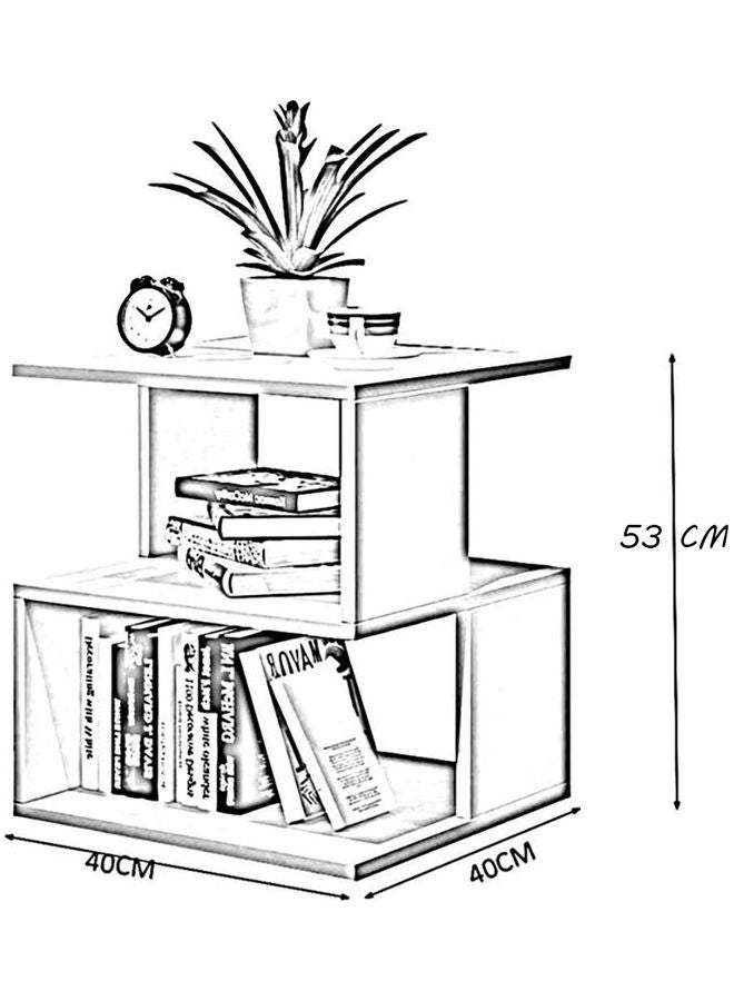 MODERN HOME Wood End Table Black 40x40x43cm - Image 4