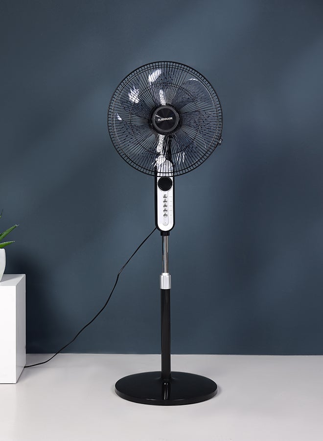 Olsenmark - 16" Classic Stand Fan With Remote Stand/Fan With Remote Control OMF1793, Pedestal Fans With 3 Modes, Efficient 70 W Motor For Better Cooling, Timer,7 Leaf Blades 70 W OMF1793 Black - Image 1
