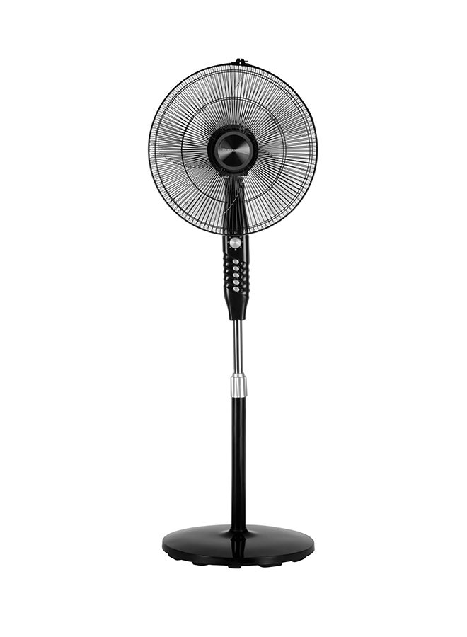 أولسنمارك مروحة عمودية من البلاستيك بـ 3 سرعات مع مؤقت 70 W OMF1794F أسود - Image 2