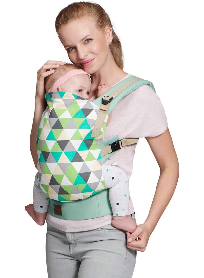 Kinderkraft - Baby Carrier Nilo Ergonomic Sling For Newborn Lightweight, Confortable, Ajustable, 2 Carrying Position Front And Backpack For Newborn From 3 Month To 20 Kg, D By Ihdi, Mint - Image 1