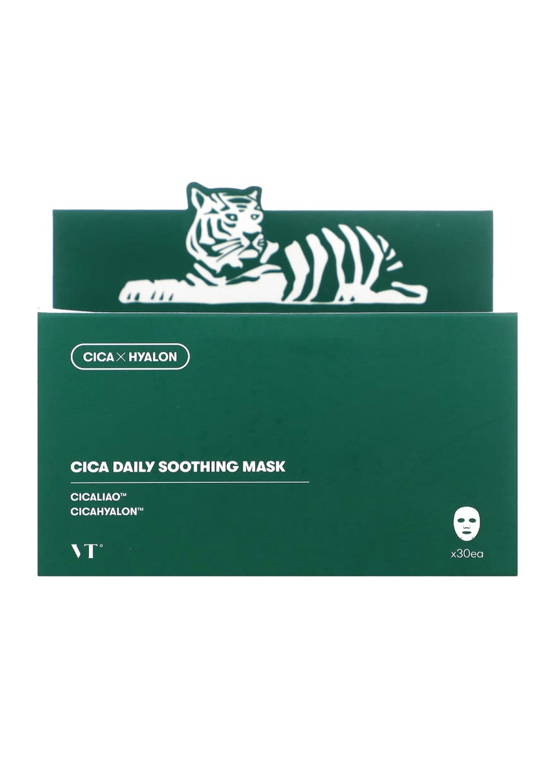 VT COSMETICS - Cica Daily Soothing Beauty Mask, 30 Sheets, 350 G 350grams - Image 1