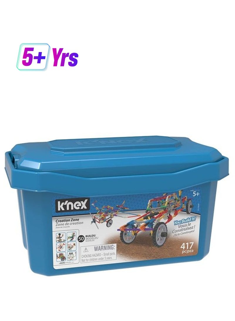 K'NEX - 16511 417-Piece Creation Zone 50-Model Building Set 417 5+ Years - Image 1
