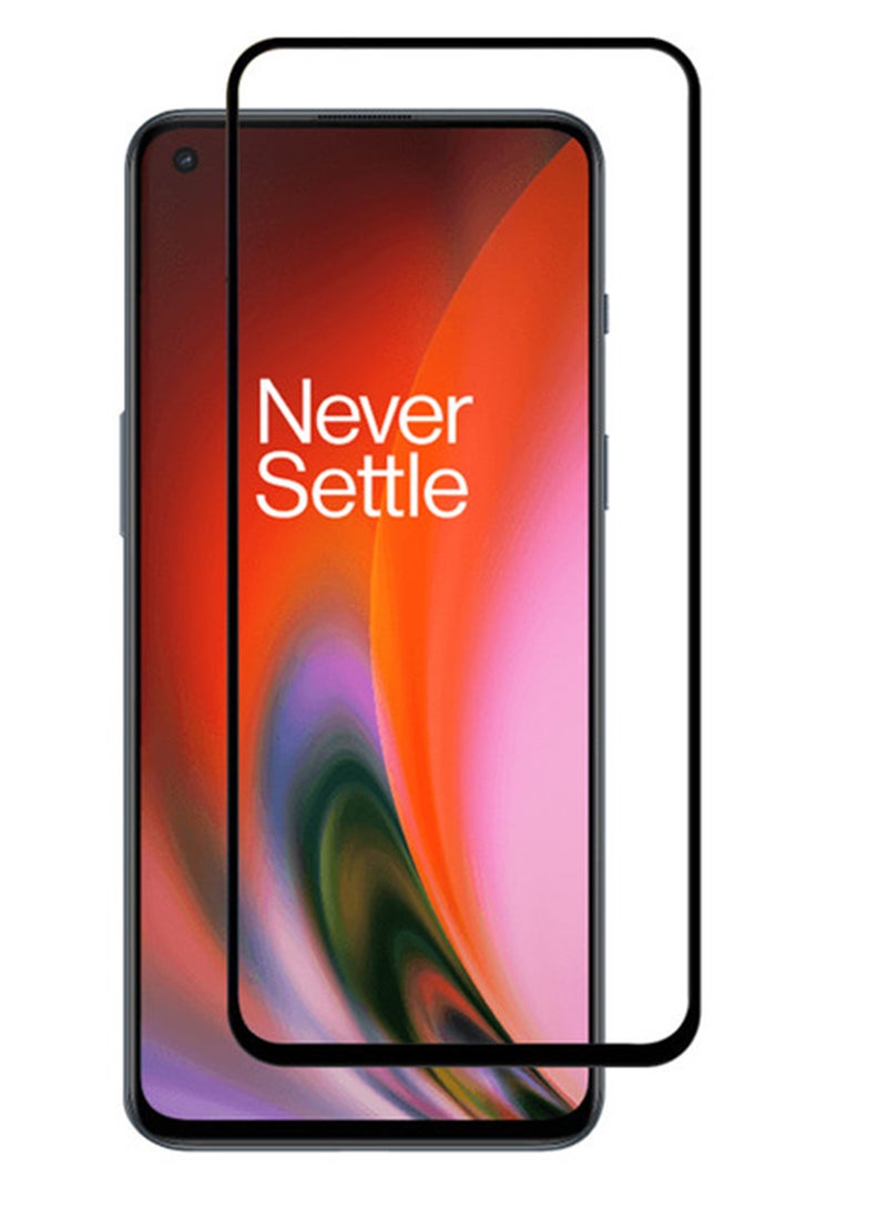 مارجون لاصقة حماية ألتيميت للشاشة من الزجاج المقوى 3D لهاتف ون بلس نورد 2 5G (6.43 بوصة) 2021 شفاف/ أسود - Image 3