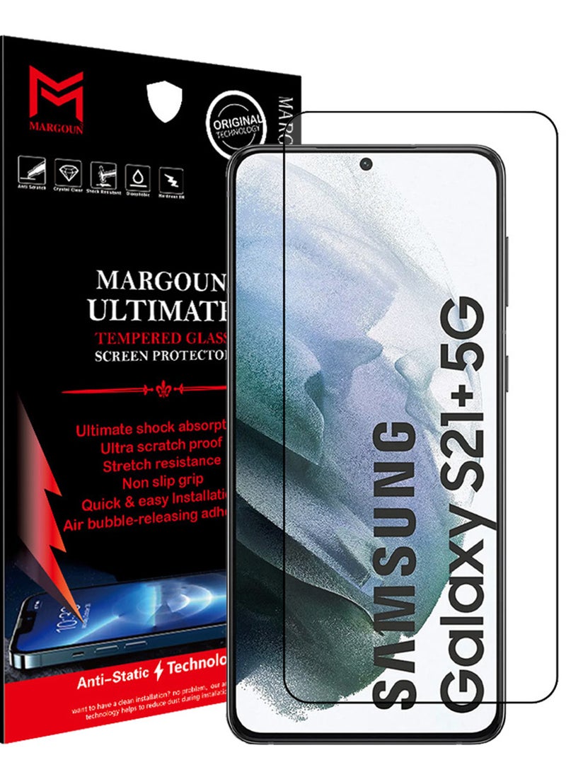 MARGOUN Ultimate 3D Tempered Glass Screen Protector for Samsung Galaxy S21 Plus Clear - Image 1