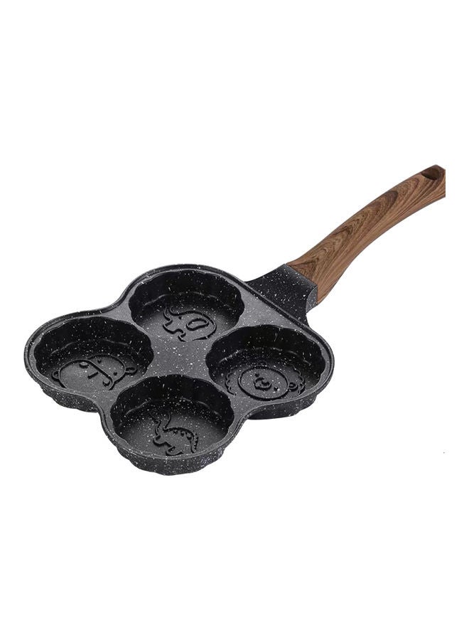 4-Mould Non-Stick Egg Frying Pan Black 23x5.5x20cm - Image 1