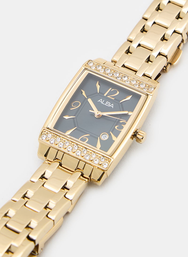 Alba Women's Stainless Steel  Round Analog Water Resistant Watch  AH7J14X  - Image 3