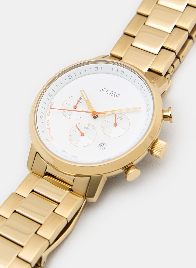 Alba Men's Stainless Steel  Round Chronograph Water Resistant Watch  AT3D54X  - Image 3