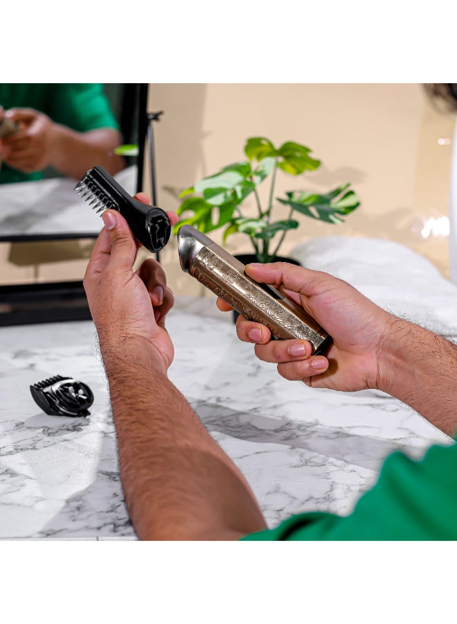 18-in-1 Rechargeable Digital Grooming Kit | Removable and Washable Blades, Zero Overlap Blades, T-Blade, U-Blade, Cosmetic Trimmer, Works 90 Minutes Continuously on Full Charge| Cord and Cordless Working, Prefect for Home and Professional Styling | 2 Years Warranty GTR56026N Gold & Black