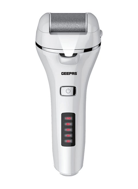 4-in-1 Rechargeable Ladies Epilator Set- GLS86059, 2 Speed Setting, Hair Shaver Head, Epilator Head, Callous Remover Coarse Head And Fine Head, Li-Ion 600mAhx1 Battery Operated White 26cm
