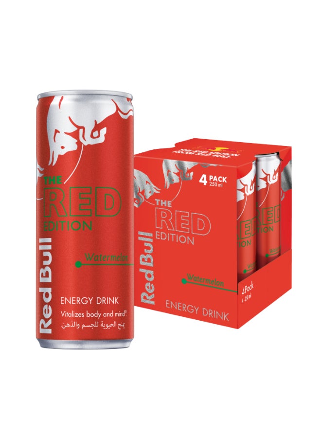 Red Bull - Energy Drink Watermelon 250ml Pack of 4 - Image 1