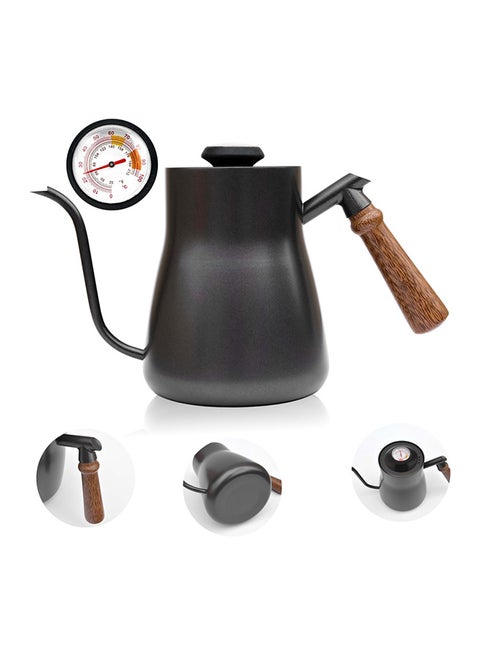 Dripping Jug With Wooden Handle Black 850ml