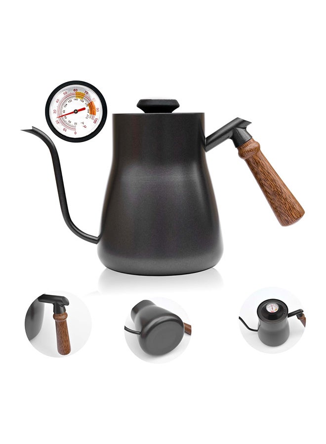 MIBRU - Dripping Jug With Wooden Handle Black 850ml - Image 1