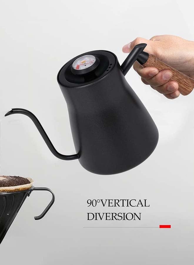 MIBRU - Dripping Jug With Wooden Handle Black 850ml - Image 1