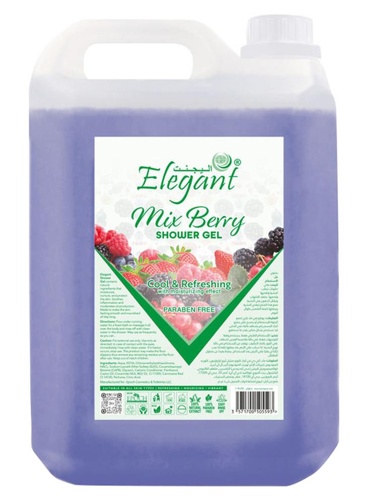 Elegant Mix Berry Shower Gel with Moisturizing Effect Purple 5Liters - Image 1