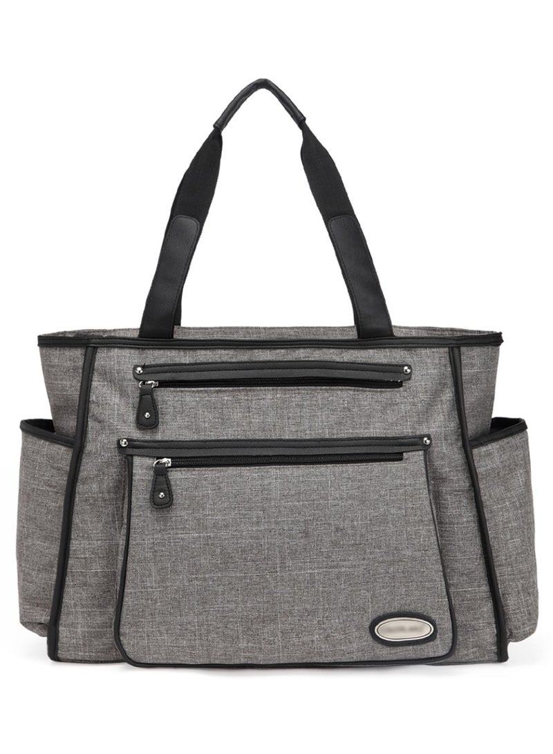 Little Story Betty Diaper Bag With Changing Mat For Baby Essentials - Grey  - Image 1