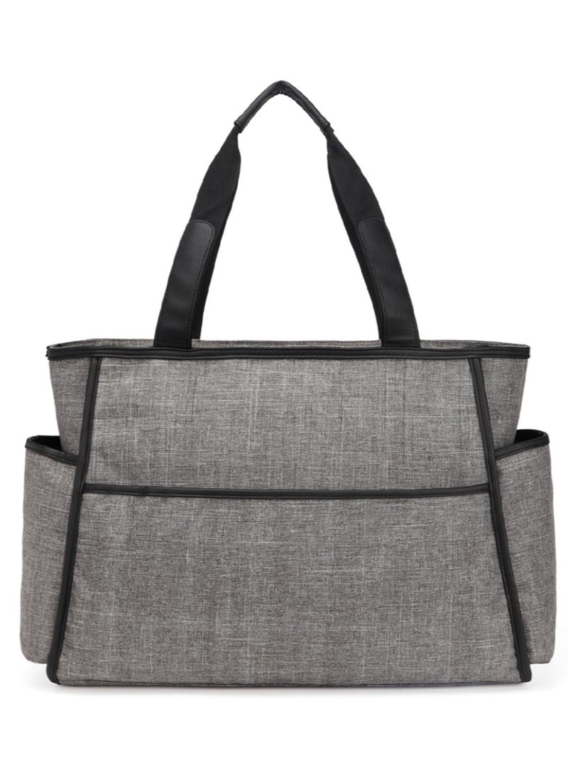 Little Story Betty Diaper Bag With Changing Mat For Baby Essentials - Grey  - Image 3