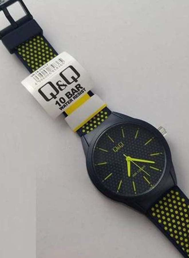 كيو آند كيو ساعة يد بعقارب وسوار مصنوع من الراتنج طراز VR28J035Y للرجال - Image 4