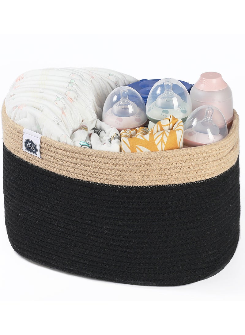 Little Story - Multipurpose And Laundry Caddy Basket - Black - Image 1