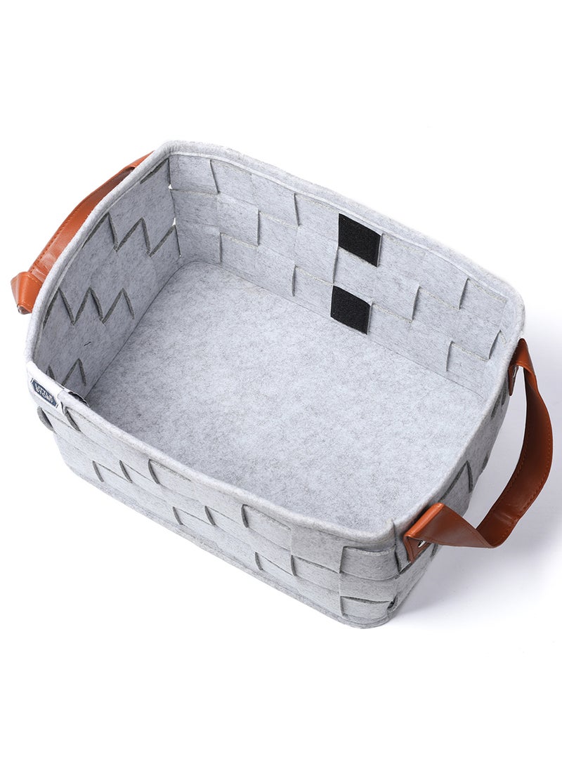 Little Story Multipurpose And Laundry Caddy Basket Felt - Grey - Image 4